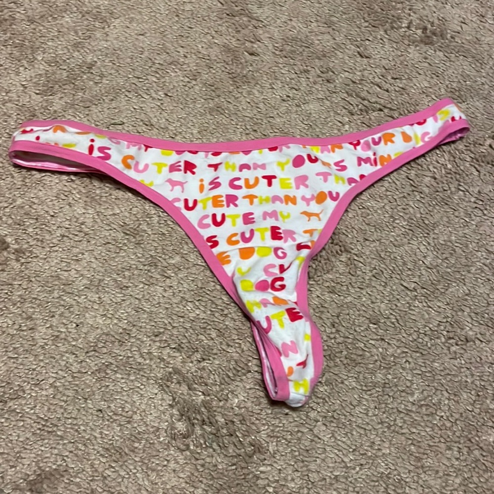 Vintage PINK low rise thong. Size medium
